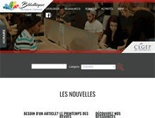 Tablet Screenshot of biblio.cegepoutaouais.qc.ca